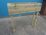 Raised wooden planters (tall) - 2 rows of decking